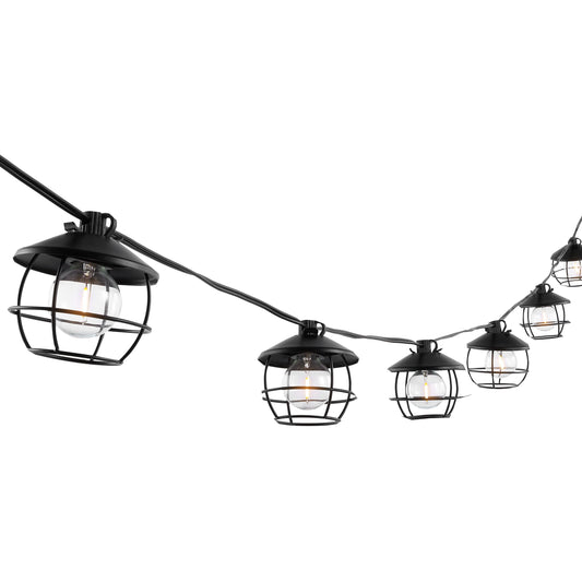 SAFAVIEH Lighting Collection Agitha Black 10-Foot LED Outdoor String Lights