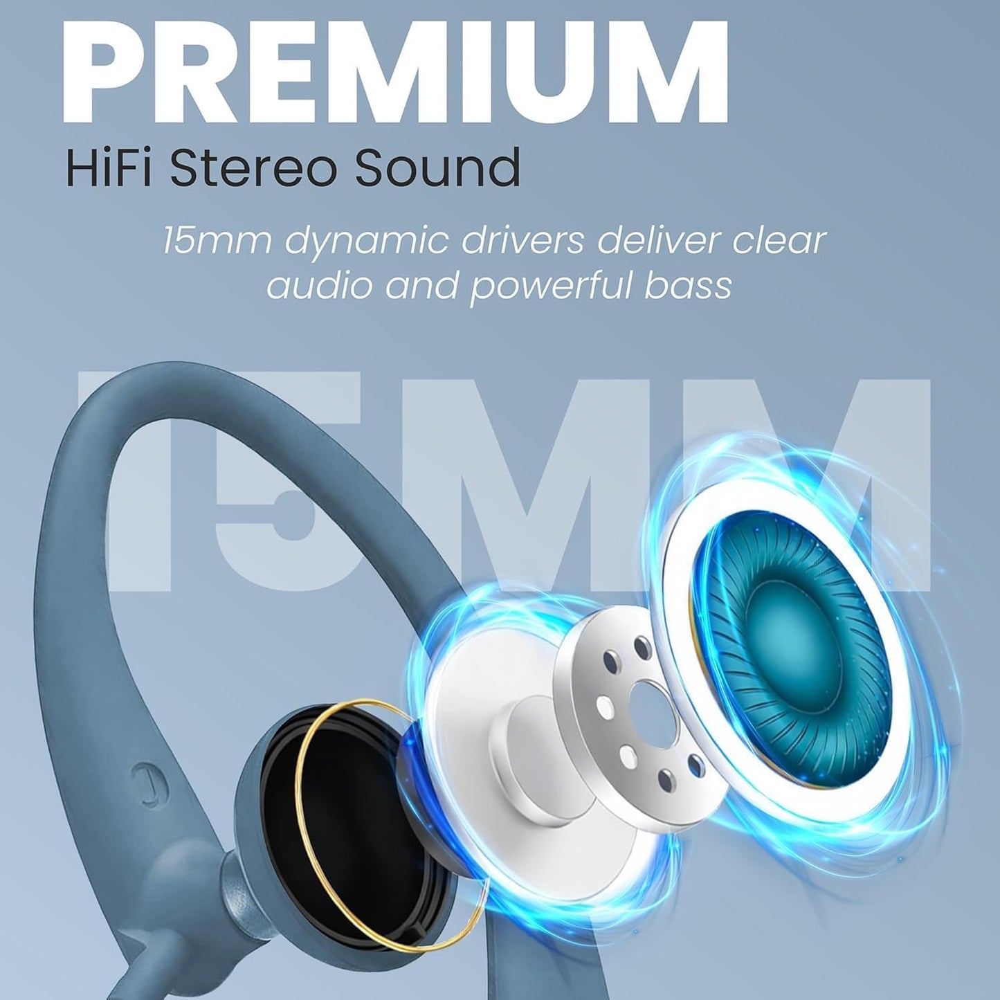 Philips USB-C Wired Earbuds with Microphone, Secure Fit Over-Ear Sport Earhooks, Deep Bass 15mm Drivers, in-Line Controls, Plug-and-Play USB-C