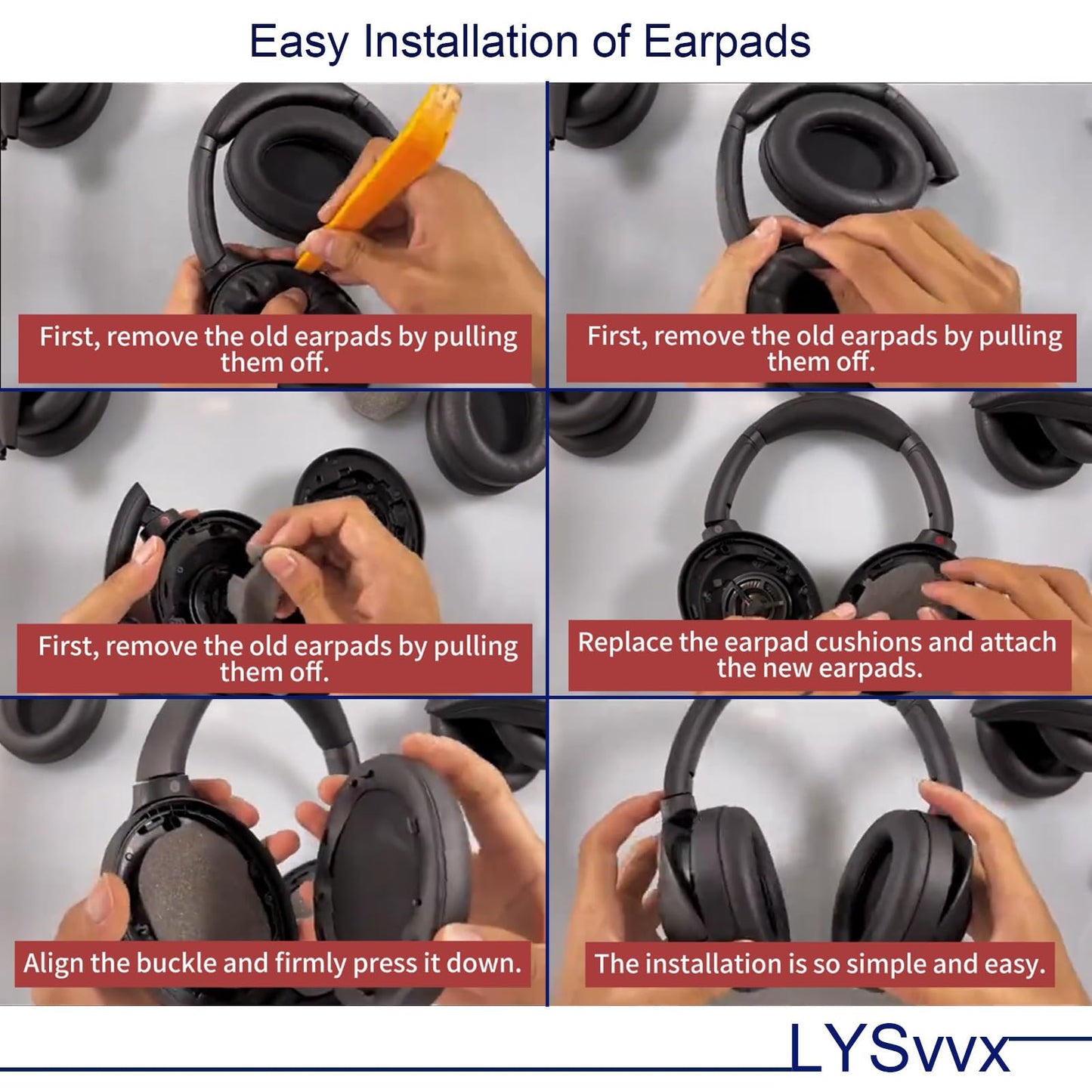 WH-1000XM3 Ear Pads - Replacement Earpads for Sony WH-1000XM3 Headphones(Black)