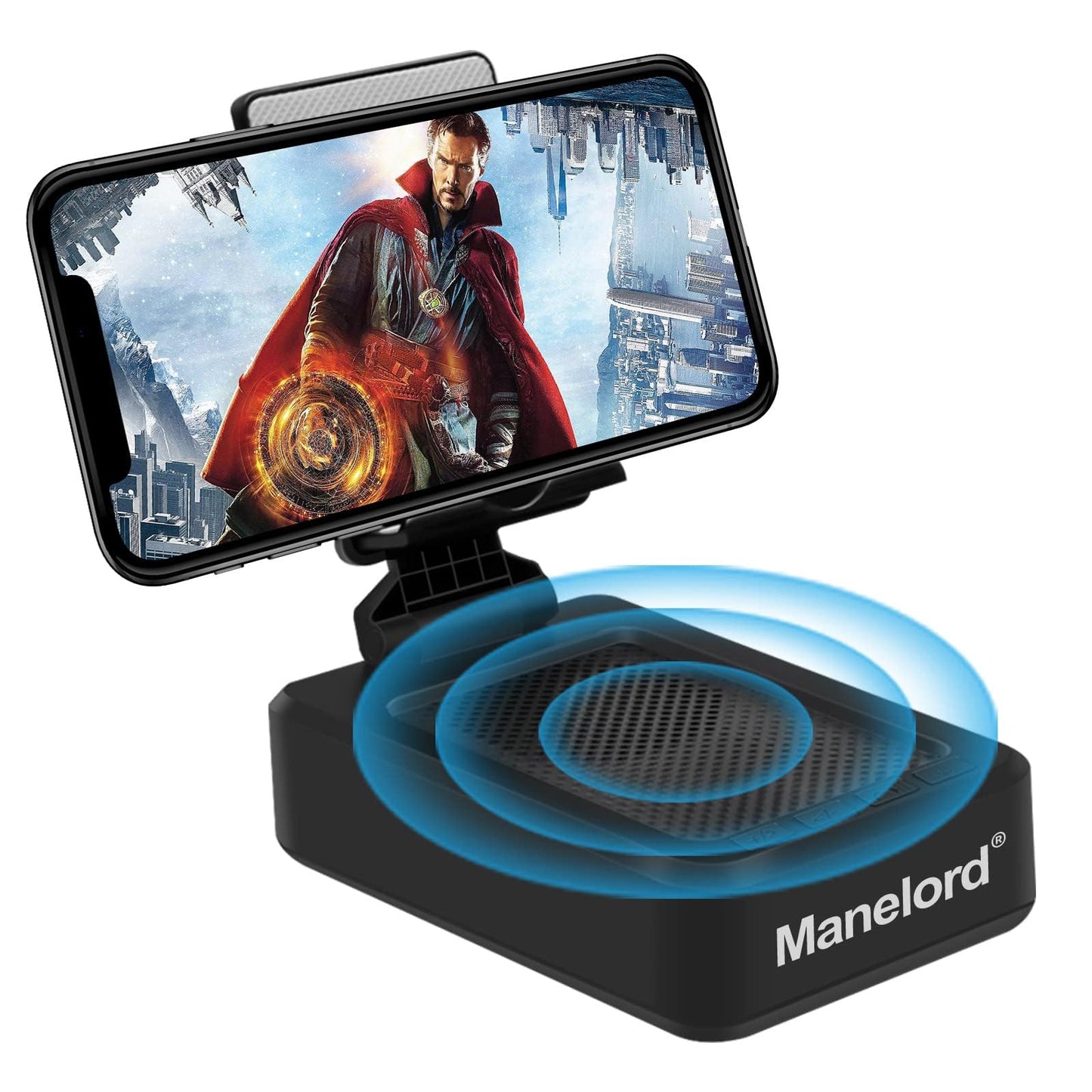 Cell Phone Stand with Wireless Bluetooth Speaker Compatible for iPhone/Samsung/iPad Tablet, Anti-Slip Design Phone Stand with HD Surround Sound