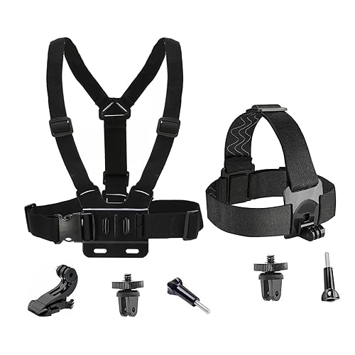 2in1 Action Camera Chest + Head Strap Mount for Insta 360 X5 X4 X3 X2 X ACE Pro ONE RS R GO 2 3, Hat Headband Belt for GoPro Hero 13 12 11 10, Fusion