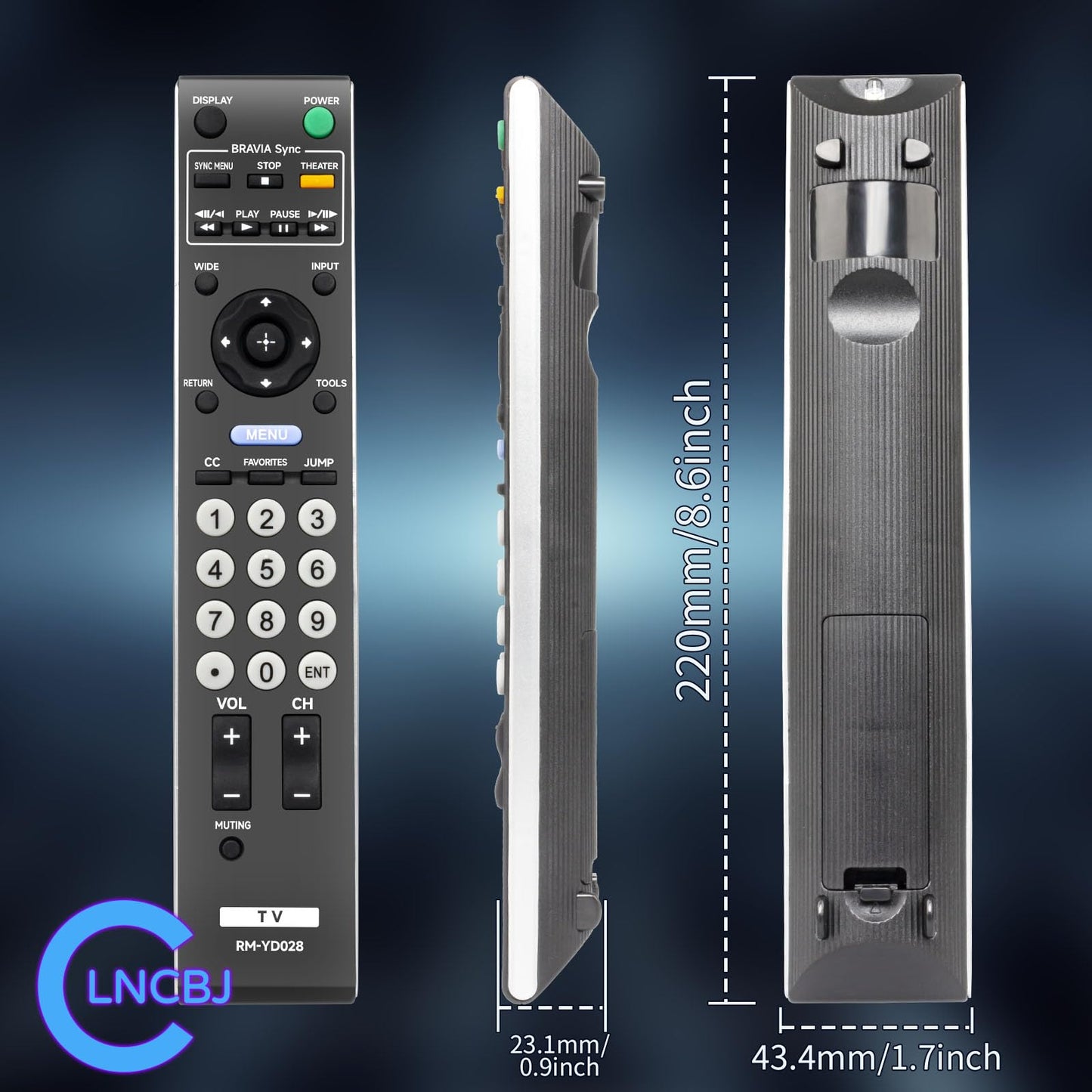New RM-YD028 RMYD028 Remote Control Compatible with Sony LCD TV KDL-19L5000 KDL-19M4000 KDL-32L504