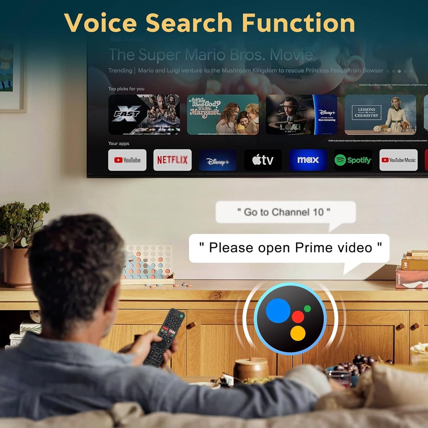 RMF-TX500U for Sony TV Remote, RMF-TX500U Voice Replacement Remote Control for Sony Smart TV for All Sony Bravia TVs XBR-49X950H XBR-65A8H KD-65X750H