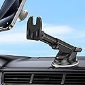 JCTRIWAY Car Mount for Pop Socket, Dashboard Windshield Car Phone Holder Compatible with Popsocket, Powerful Suction Cup Car Phone Mount Fits All