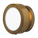 Hinkley Mercer 3650DMG Single Accent Light, Circular Mid-Century Modern Design, Blends Vintage and Glam, Heritage Brass