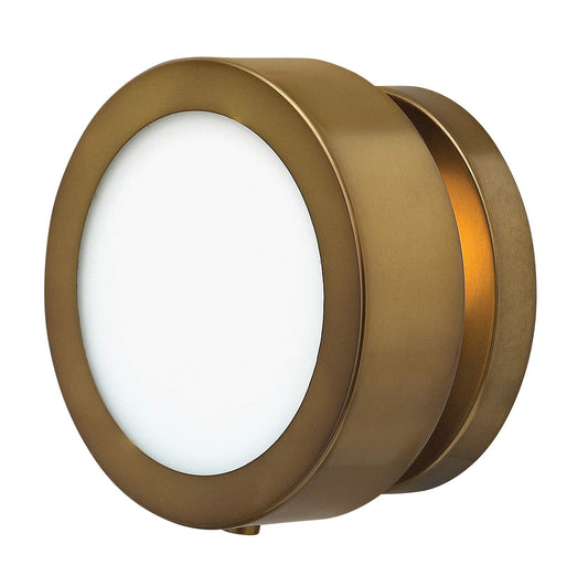 Hinkley Mercer 3650DMG Single Accent Light, Circular Mid-Century Modern Design, Blends Vintage and Glam, Heritage Brass