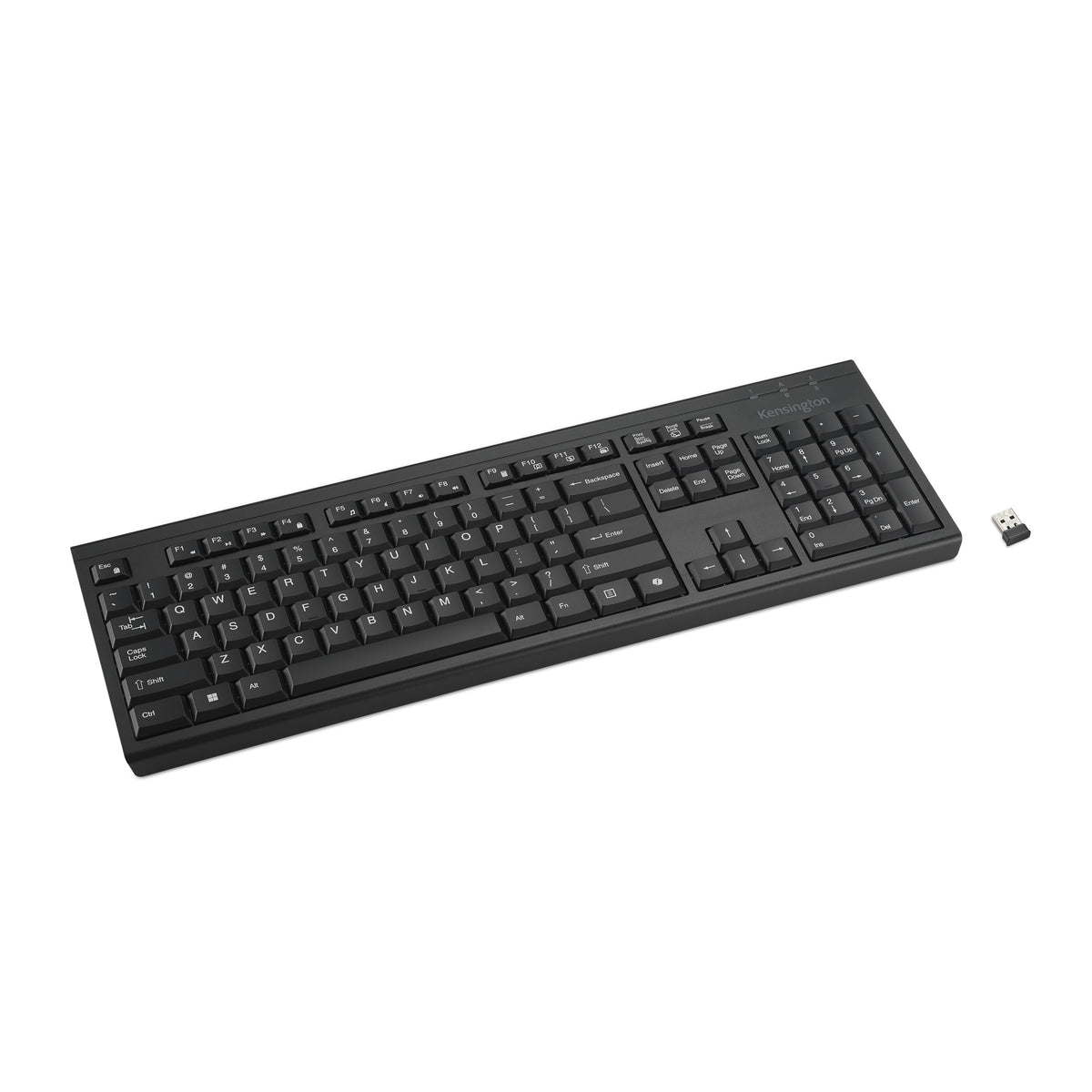 Kensington KB270 EQ Wireless Rechargeable Keyboard, Full-Size, Spill-Proof, 2.4GHz & Bluetooth 5.0 Connection, Compatible with Windows and MacOS