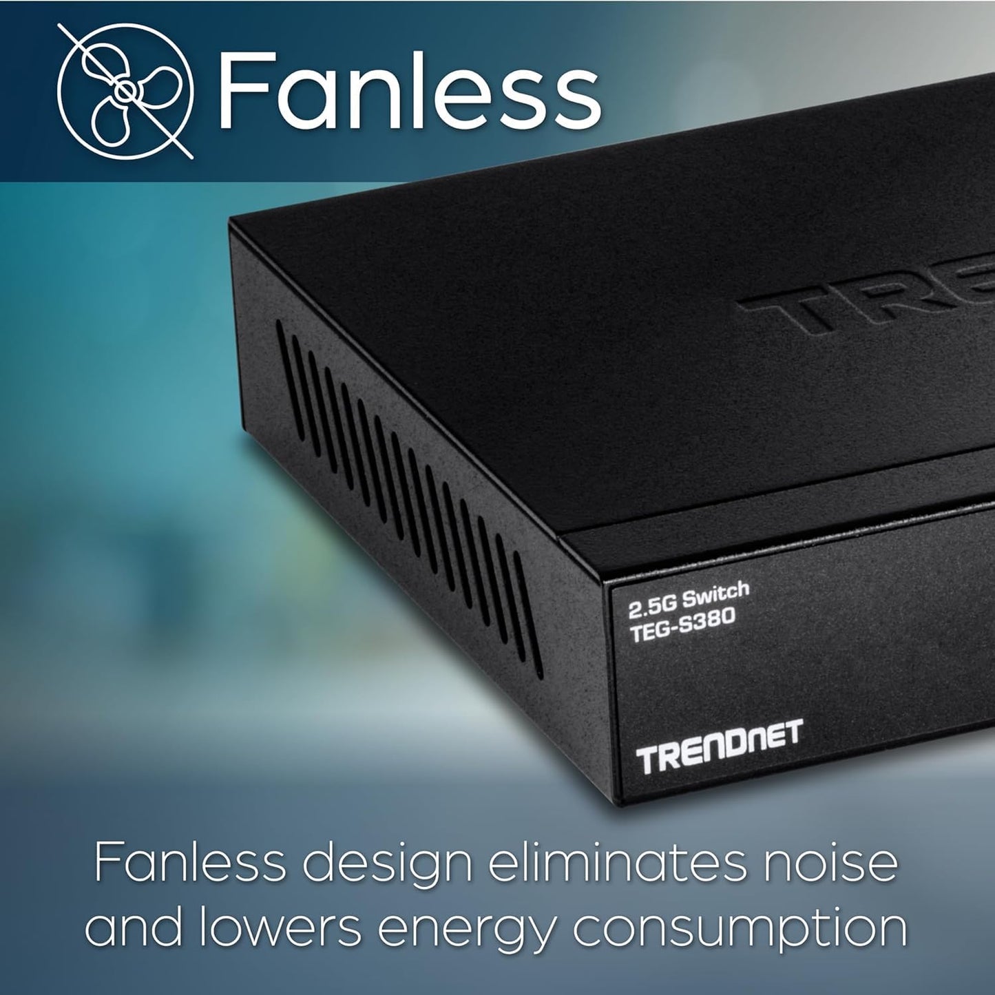 TRENDnet 8-Port 2.5Gb Multi-Gigabit Unmanaged Gaming Switch, TEG-S380, 8 x 2.5GBASE-T Ports, 25Gbps Switching Capacity, Ethernet Splitter, NDAA & TAA