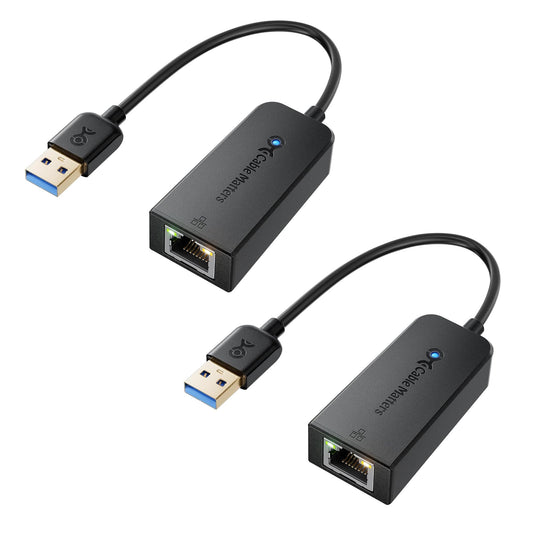 Cable Matters 2-Pack USB to Ethernet Adapter, USB 3.0 Gigabit Network