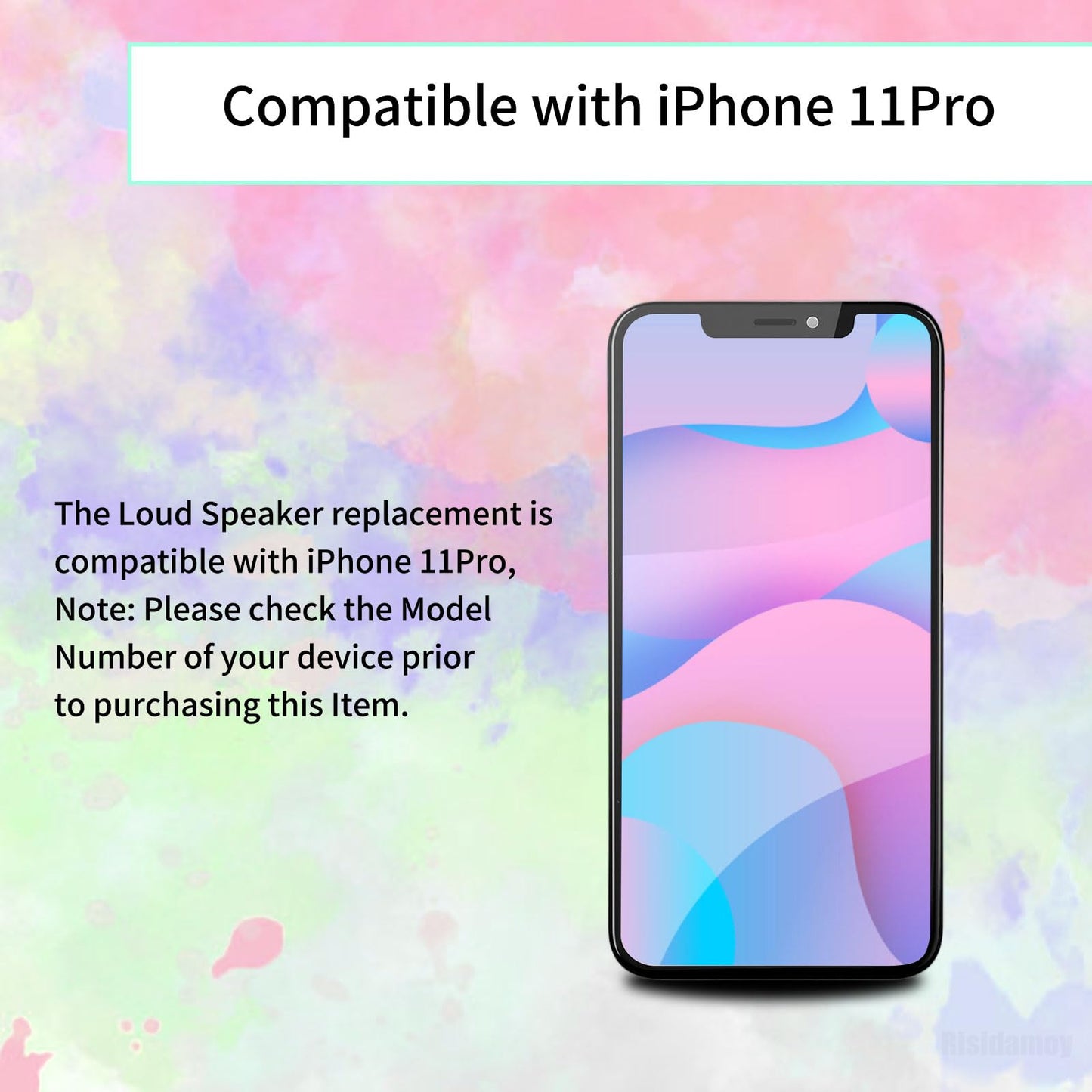 Risidamoy Loud Speaker Ringer Buzzer for iPhone 11 Pro Unit Replacement 11Pro Repair Assembly Rplace Loudspeaker Fix Audio Performance Sound Connector