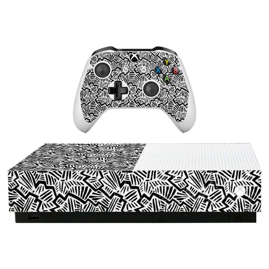 MightySkins Carbon Fiber Skin for Microsoft Xbox One S All-Digital Edition - Abstract Black | ProtectiveTextured Carbon Fiber Finish | Easy to Apply