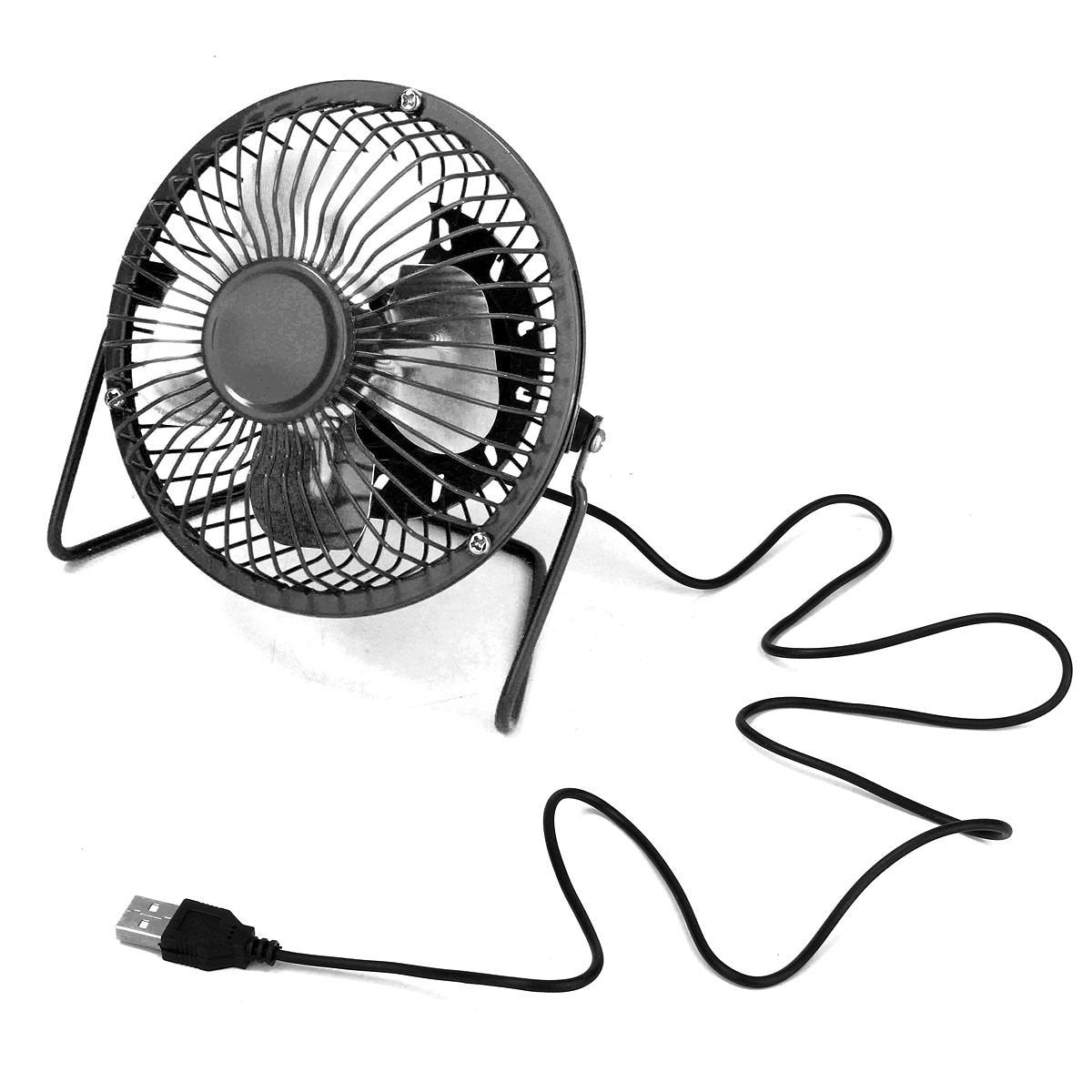 ZOMTOP 4’’ USB Mini Desk Fan - Quiet, Powerful and Metal (Black)