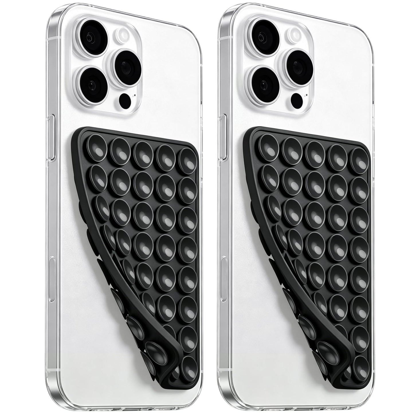 Anteel 2026 Upgraded 2 Pack Silicone Suction Cup Phone Case Mount Double Sided, Non Slip Phone Accessories, Hands-Free Strong Grip Silicon Phone