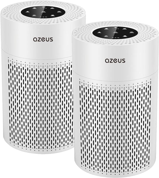 AZEUS HEPA Air Purifier 2-Pack for Home & Office, Compact Air Cleaner with HEPA Filtration, Quiet Operation Air Circulation Units for Bedroom, Living