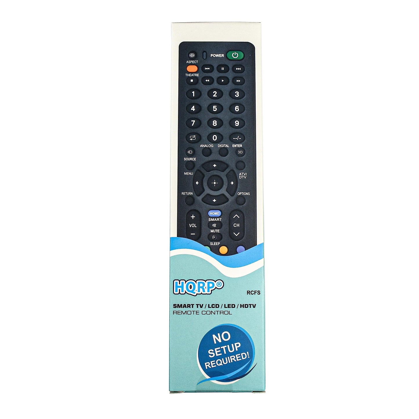 HQRP Remote Control Compatible with Sony KDL-46S504 KDL-46S5100 KDL-46SL140 KDL-46V2500 KDL-46V25L1 KDL-46V3000 LCD LED HD TV Smart 1080p 3D Ultra 4K