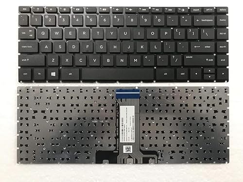 New US Black English Laptop Keyboard (Without Frame) Replacement for HP 14-bw 14-BW010NR 14-BW012NR 14-BW065NR 14-BW066NR