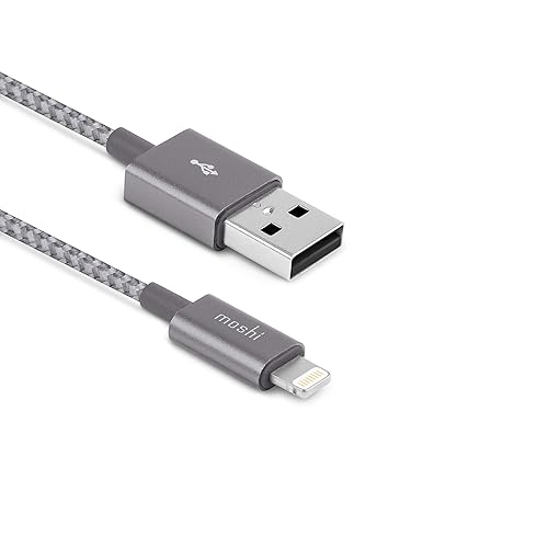 Moshi Integra USB-A to Lightning Cable 4 ft/1.2m, iPhone Charger, MFi-Certified, Ballistic NylonBraiding, Compatible with iPhone 12, AirPods Pro…