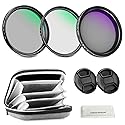 NEEWER 58mm Variable ND + CPL + UV Filter Kit (3 Pack), Multicoated Neutral Density (ND2-400) Circular Polarizer Camera Lens Polarizing Filter