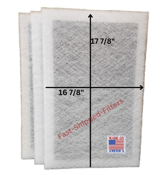 3 - 19 3/8"x19 3/8" Perfect Air Plus Filter Replacement Polarized Pads ( Actual Filter Size is 17 7/8x16 7/8 ) By Fast-Shipped-Filters