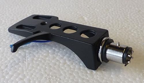 ZXPC Black Plastic Turntable Headshell for Technics SL-1200 & Other Turntables with RCA/Auxiliary Connectivity