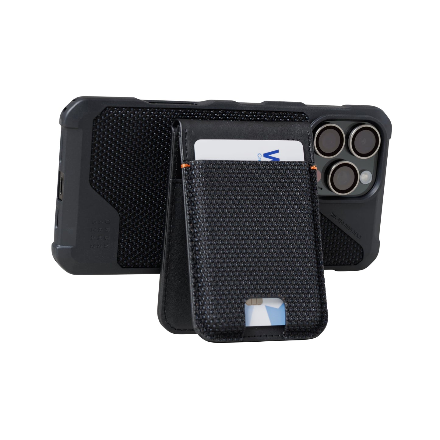 URBAN ARMOR GEAR UAG Slim Wallet Kevlar Black 6 Cards Holder with Kickstand RFID Blocking, Metropolis Magnetic Wallet Compatible with MagSafe