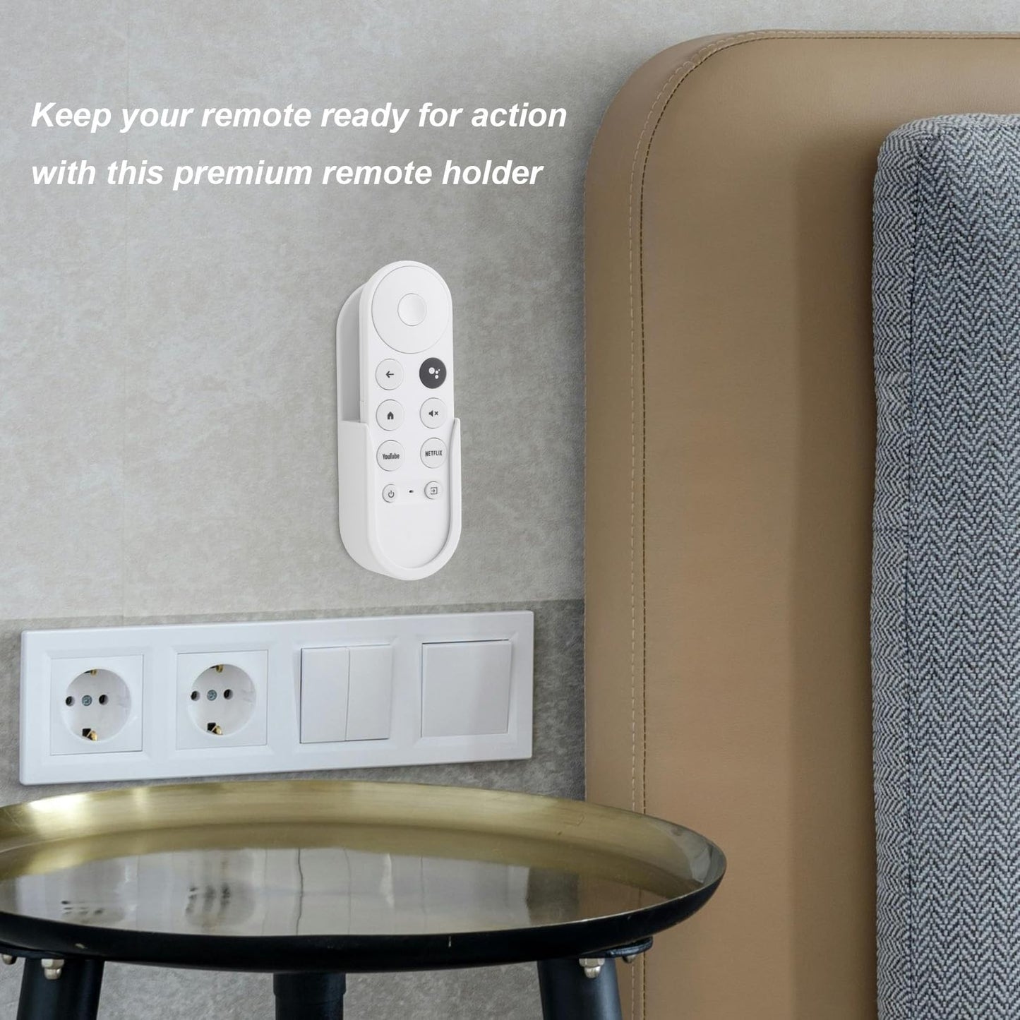LEFXMOPHY for Google Chromecast Remote Holder 2020 2022, Wall Mount for Google Streamer 4K 2024 Remote Control No-Drill Stand