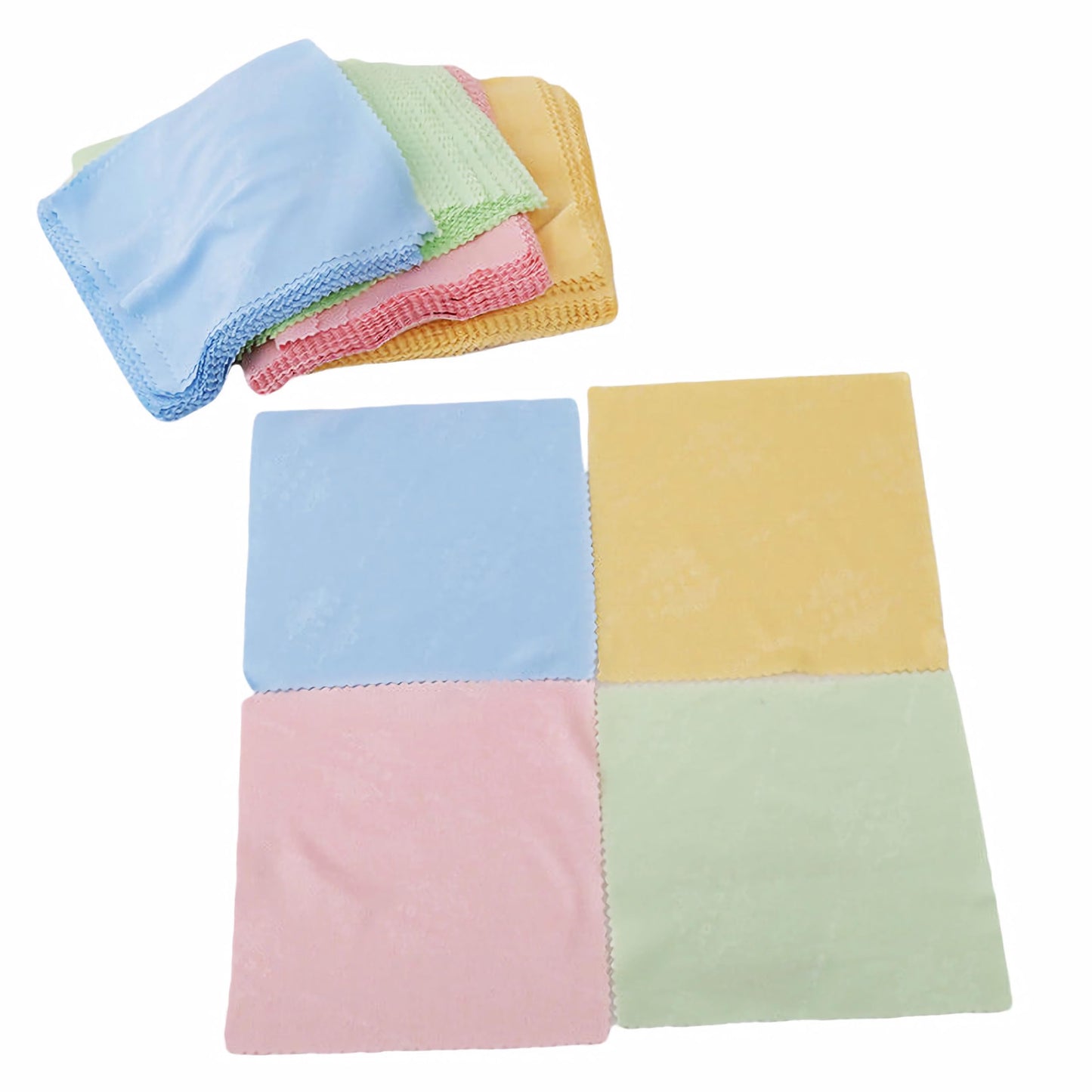 LGXEnzhuo 100pcs Microfiber Glasses Cleaning Cloth Fiber Material for Wiping Glasses Camera Lens and Mobile Phone 5.1 * 5.1 inch