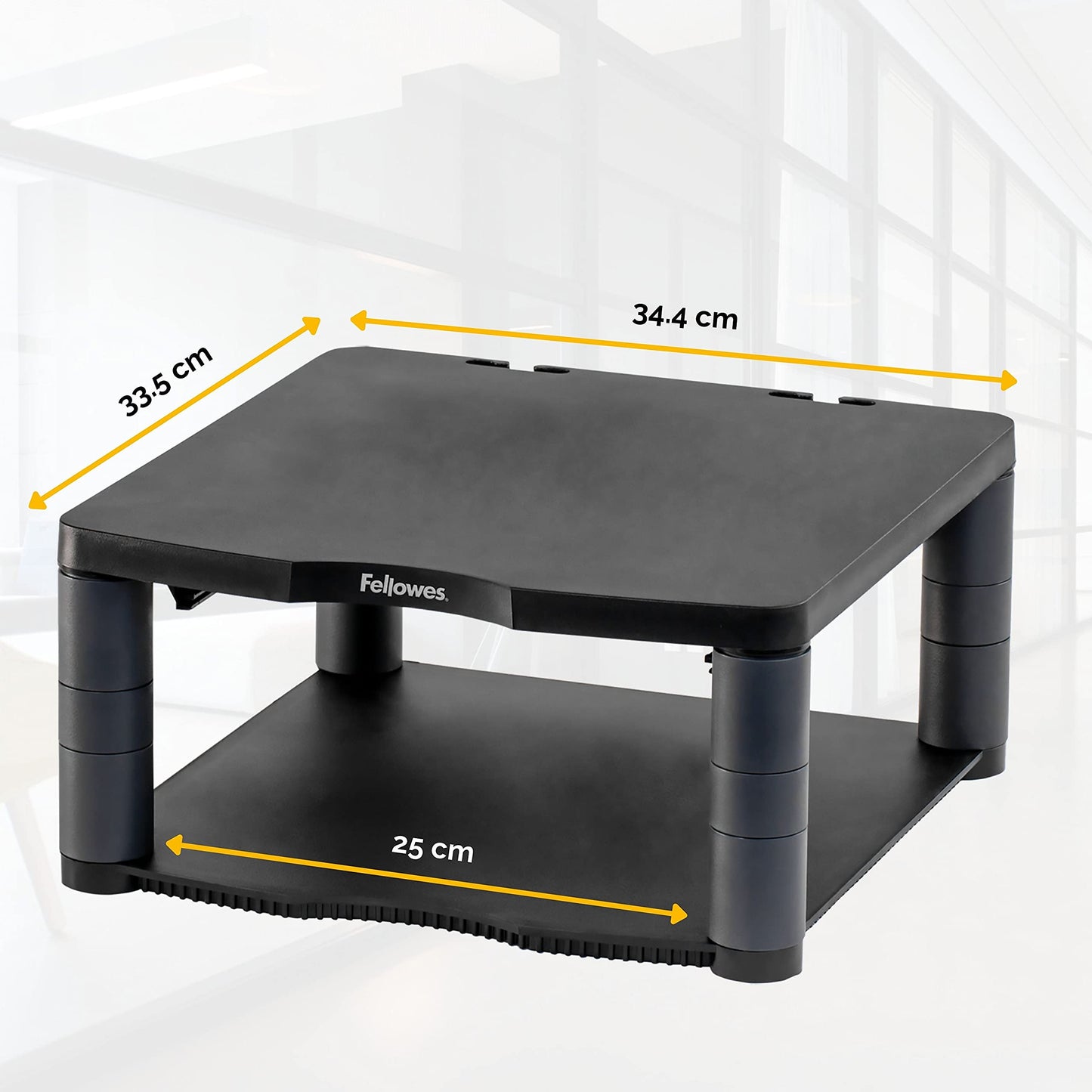 Fellowes Premium Height Adjustable Monitor Stand, Black