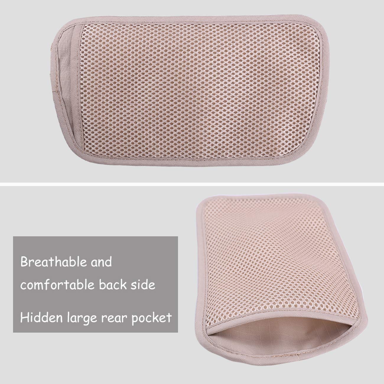 Slim RFID Blocking Money Belt for Travel, Hidden Pouch for Passport, Cash, Cards with 10 RFID Sleeves for Men & Women