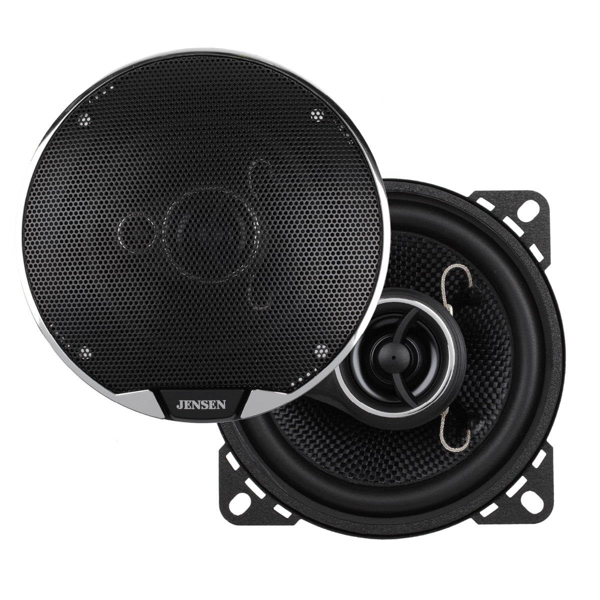 Jensen APEX JS40K 4" 3-Way Aramid Fiber Car Speakers Pair 150W Peak 35W RMS