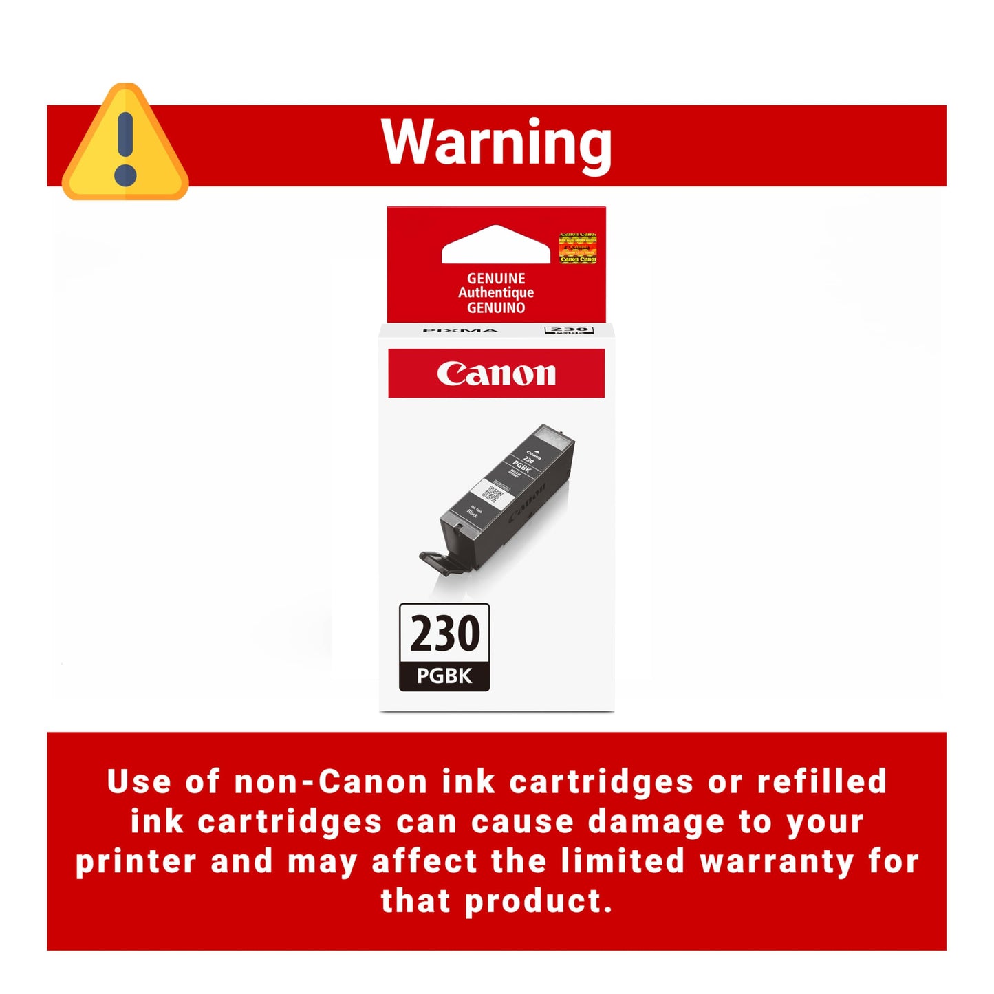 Canon PGI-230 Genuine Pigmant Black Ink Tank, Compatible with PIXMA TS8820 Printers