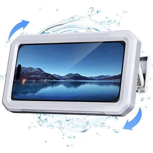 Coolpow Shower Phone Holder Waterproof?480°Rotatable? Retractable Adjustable Shower Phone Case Shower Bathroom Wall Phone Mount Stand Water Proof Anti