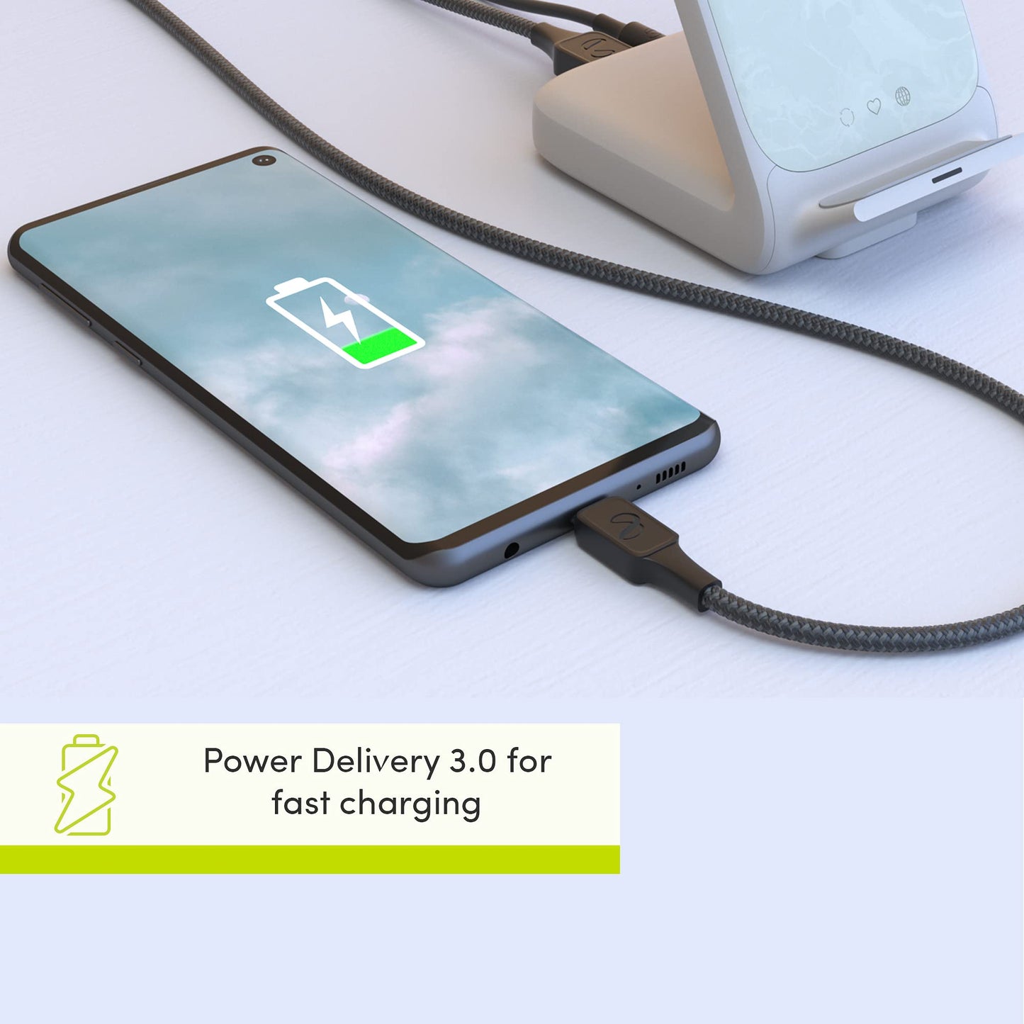 InfinityLab InstantStation Wireless Stand 33W PD USB-C and USB-A Compact Fast Charging Wireless Charger (Black)