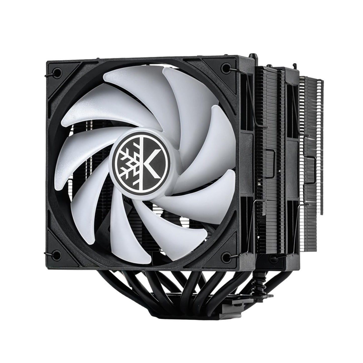 KINGCOOL Iron Wind 120 ARGB CPU Air Cooler, 6 Heat Pipes & Dual Towers, Dual 120mm PWM Fans, 1800 RPM Speed, ARGB Lighting, PC Cooler for AMD AM4 AM5