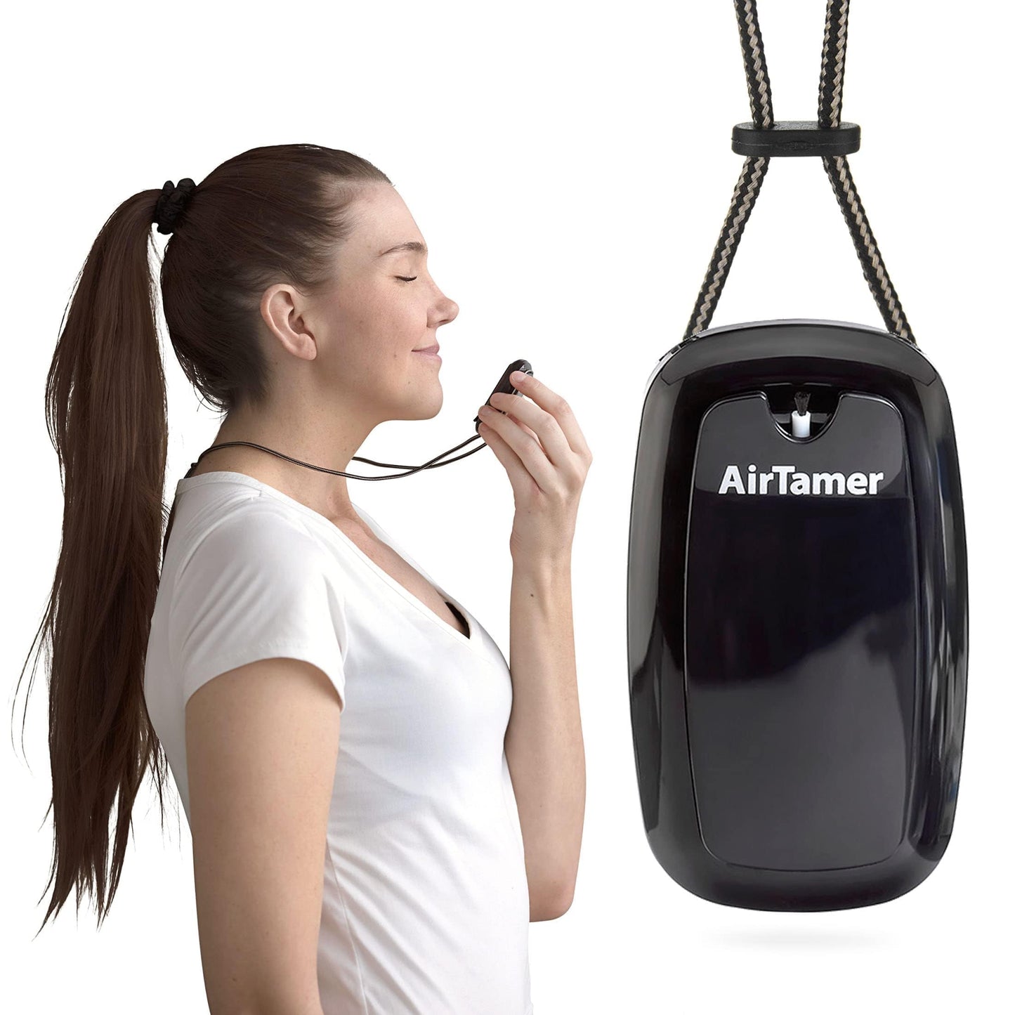 AirTamer A315 Wearable Air Purifier Necklace - Black