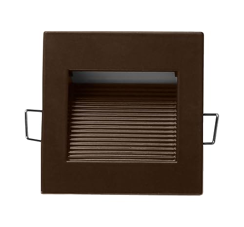 NICOR Lighting LED Square Accent Pathway Steplight, Oil-Rubbed Bronze (STQ-10-120-OB)