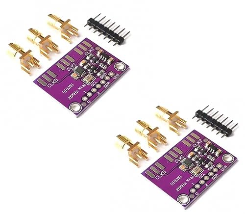 PAMEENCOS 2pcs CJMCU-5351 Si5351A Si5351 I2C 8KHz to 160MHz 3-5VDC High Frequency Signal Generator Breakout Board Square Wave Frequency Generator