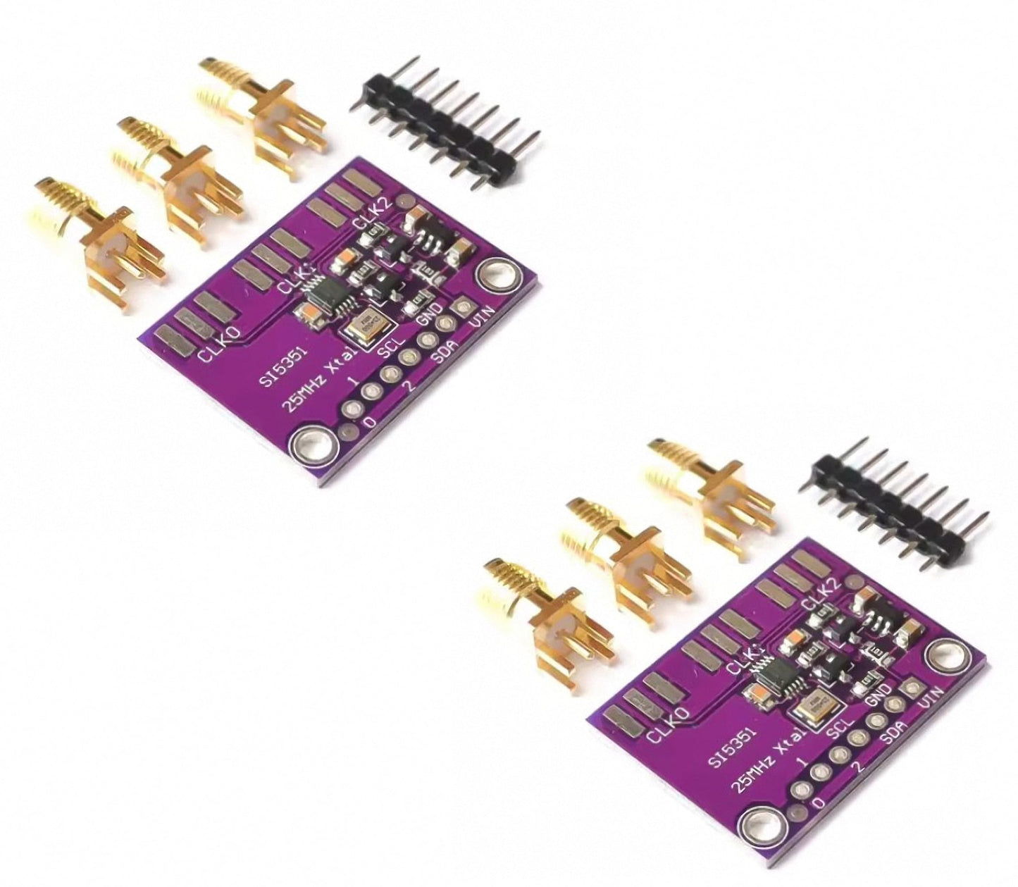 PAMEENCOS 2pcs CJMCU-5351 Si5351A Si5351 I2C 8KHz to 160MHz 3-5VDC High Frequency Signal Generator Breakout Board Square Wave Frequency Generator