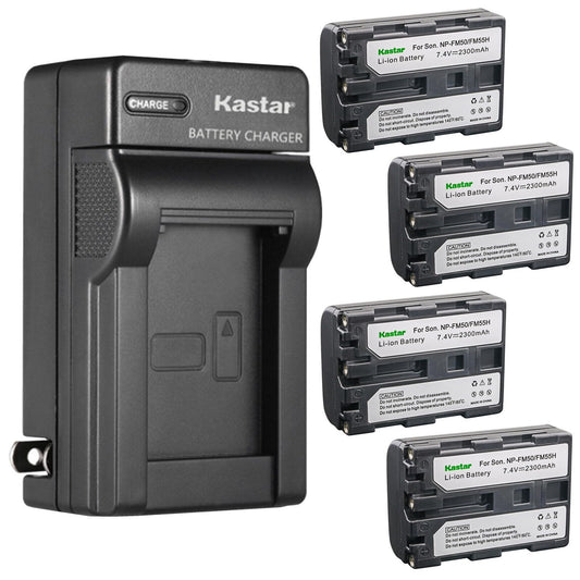 Kastar 4-Pack Battery and AC Wall Charger Replacement for Sony DCR-TRV11, DCR-TRV12, DCR-TRV14, DCR-TRV15, DCR-TRV16, DCR-TRV17, DCR-TRV18, DCR-TRV19