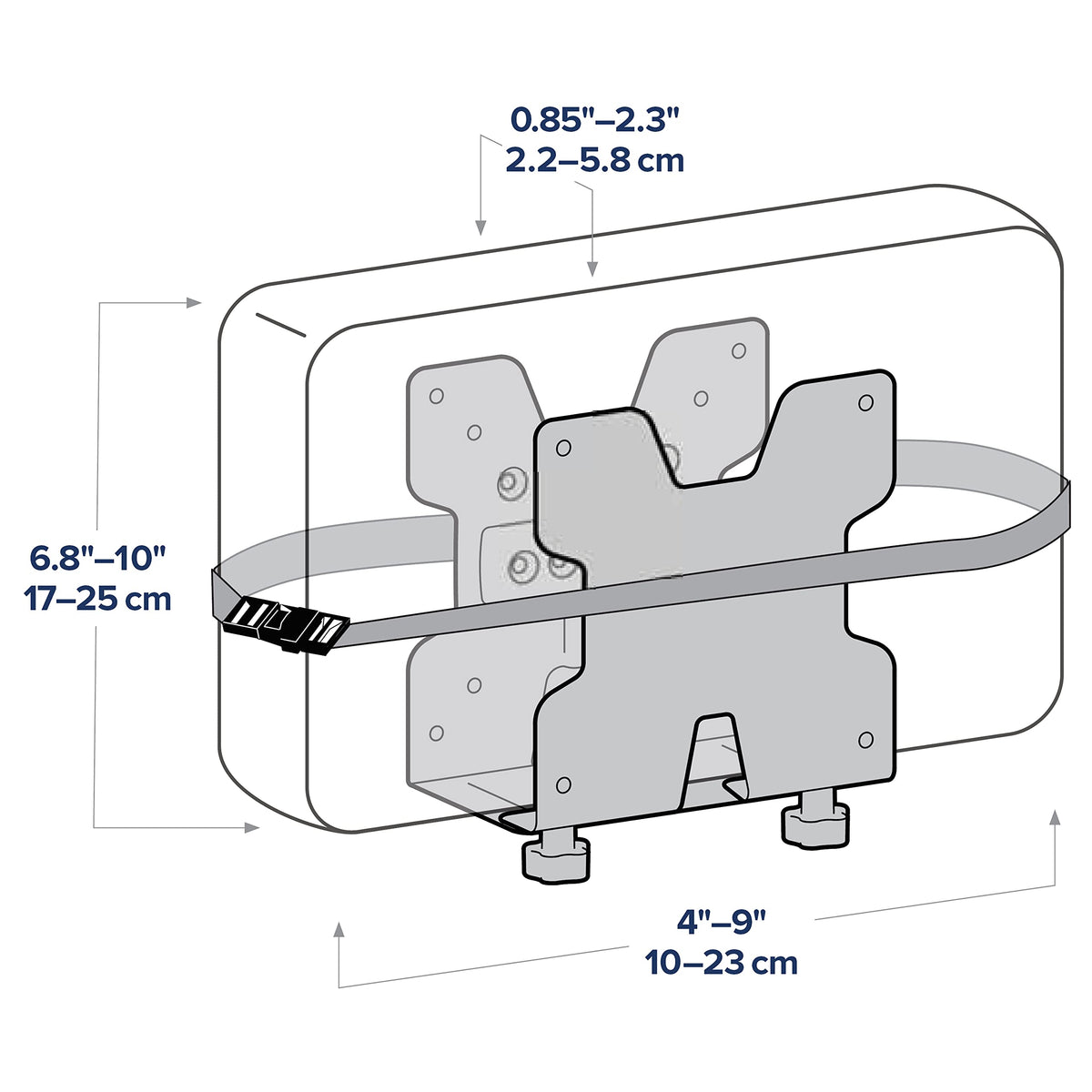 Ergotron - Mini PC Mount - Add-on for VESA Monitor Arms - Black