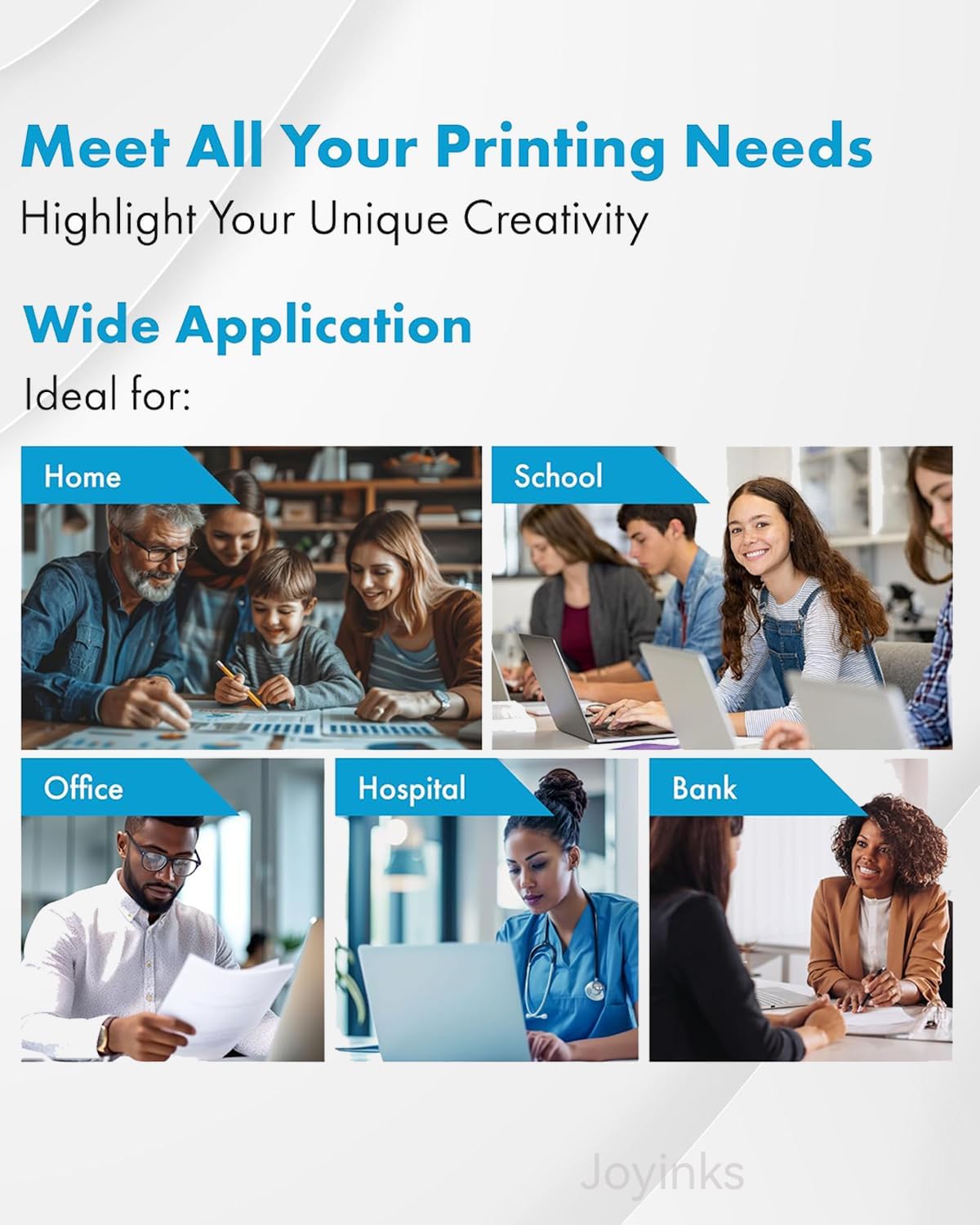 Joyinks T49M Sublimation Ink Autofill Compatible for SureColor F170 F570 Sublimation Printer T49M1 T49M2 T49M3 T49M4 (ICC-Free/Anti-UV,4-Pack)