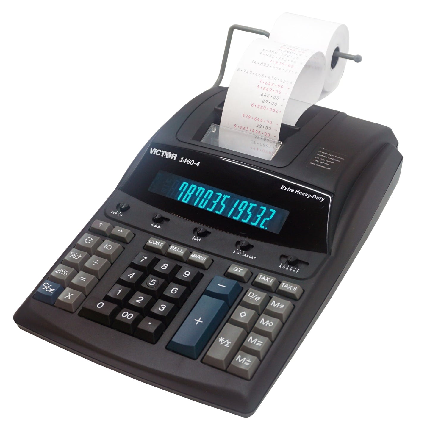 Victor 1460-4 12 Digit Extra Heavy Duty Commercial Printing Calculator