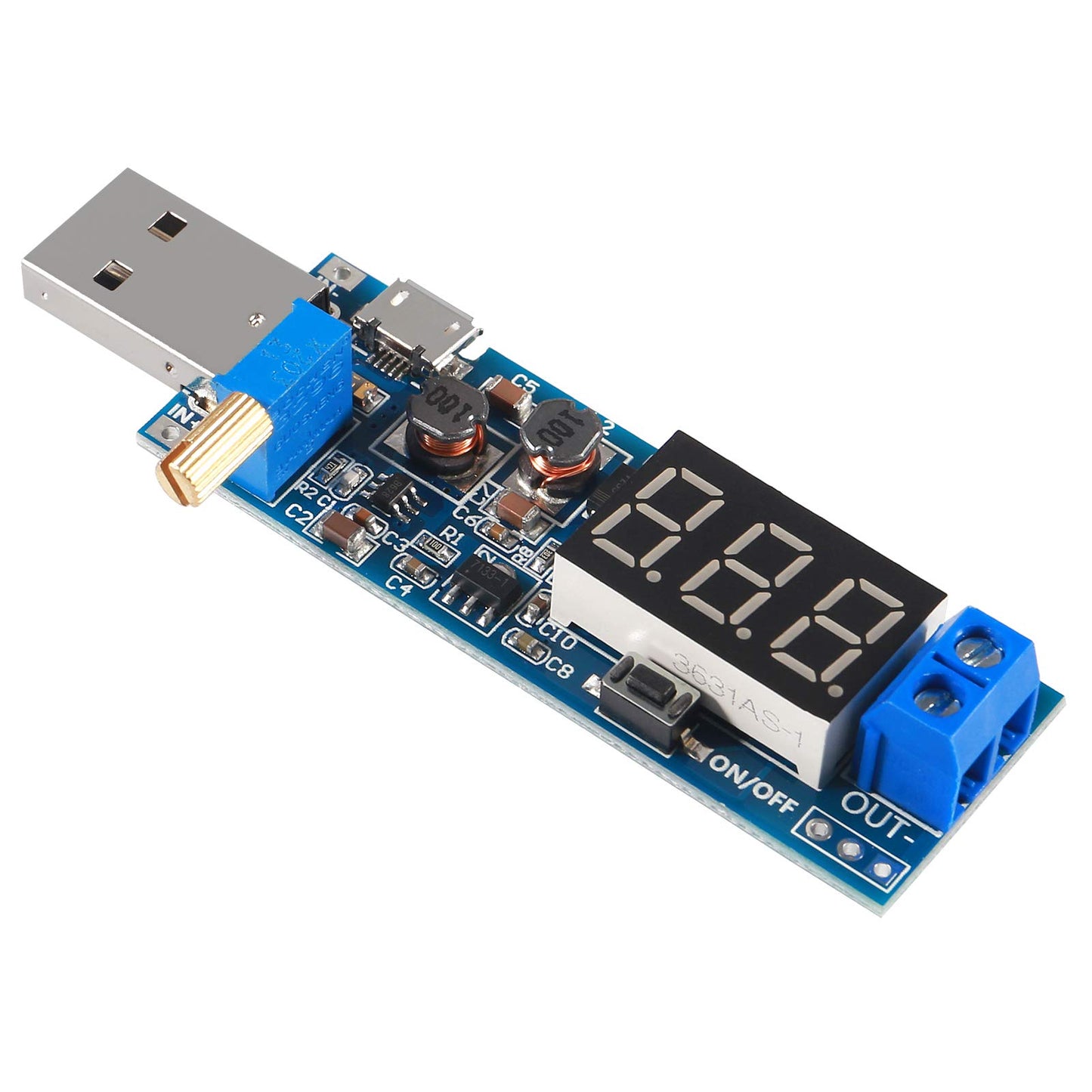 ACEIRMC 3pcs USB Buck Boost Converter 3.5V-12V to 1.2V-24V DC-DC Step Up Step Down Power Supply Module Voltage Regulator 5V to 3.3V 9V 12V 18V 24V