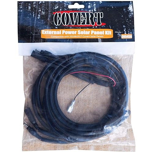 Covert Scouting Cameras 5458 External Power Solar Panel Kit & Cable Extender Camera, Black, One Size