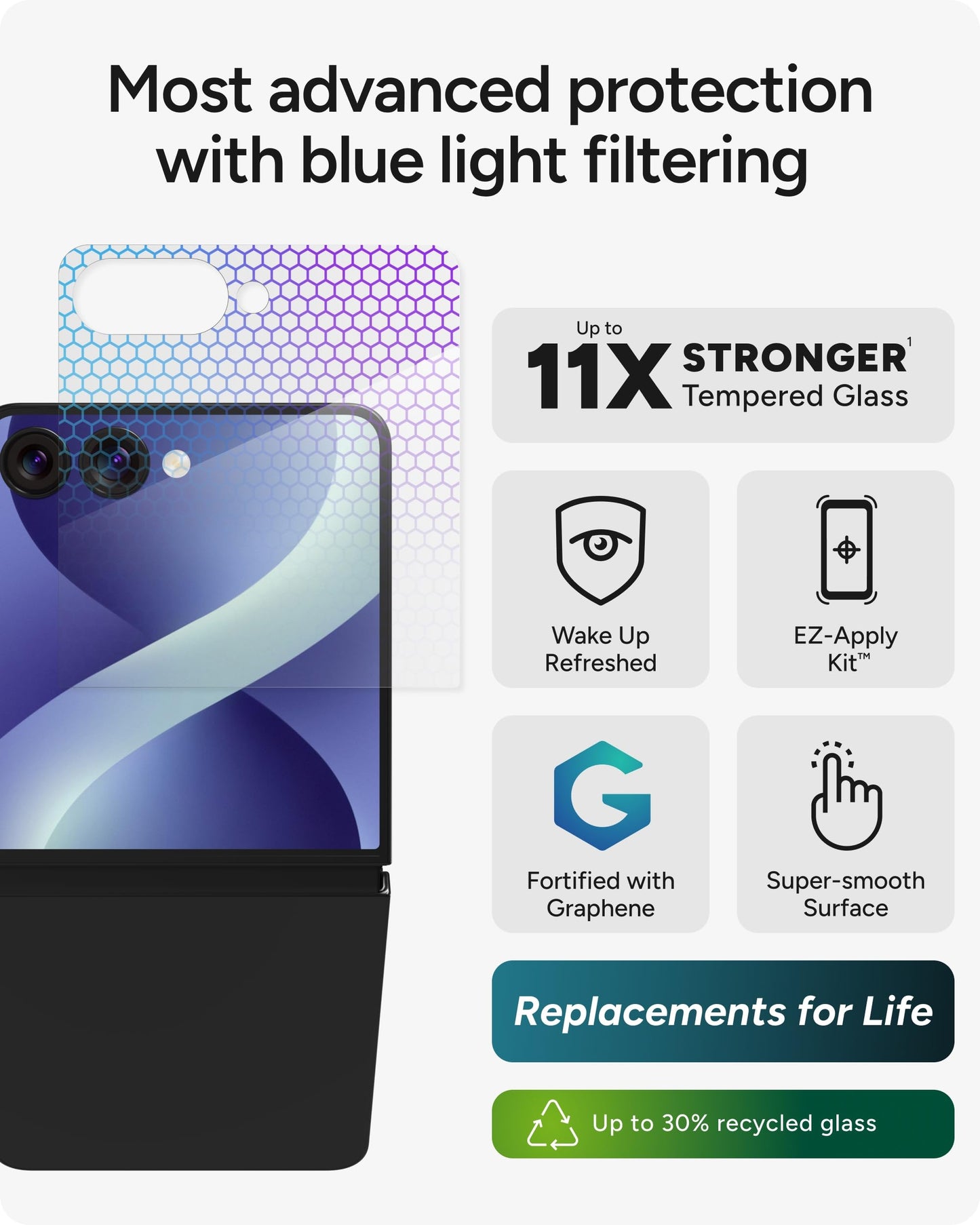 ZAGG Glass XTR5 Samsung Galaxy Z Flip8 Screen Protector