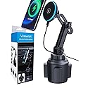 Magnetic Cup Phone Holder Car Wireless Charger for MagSafe, 15W Fast Charging Car Mount Stand for iPhone 16 Pro Max/15/14/13/12, Cupholder Expander