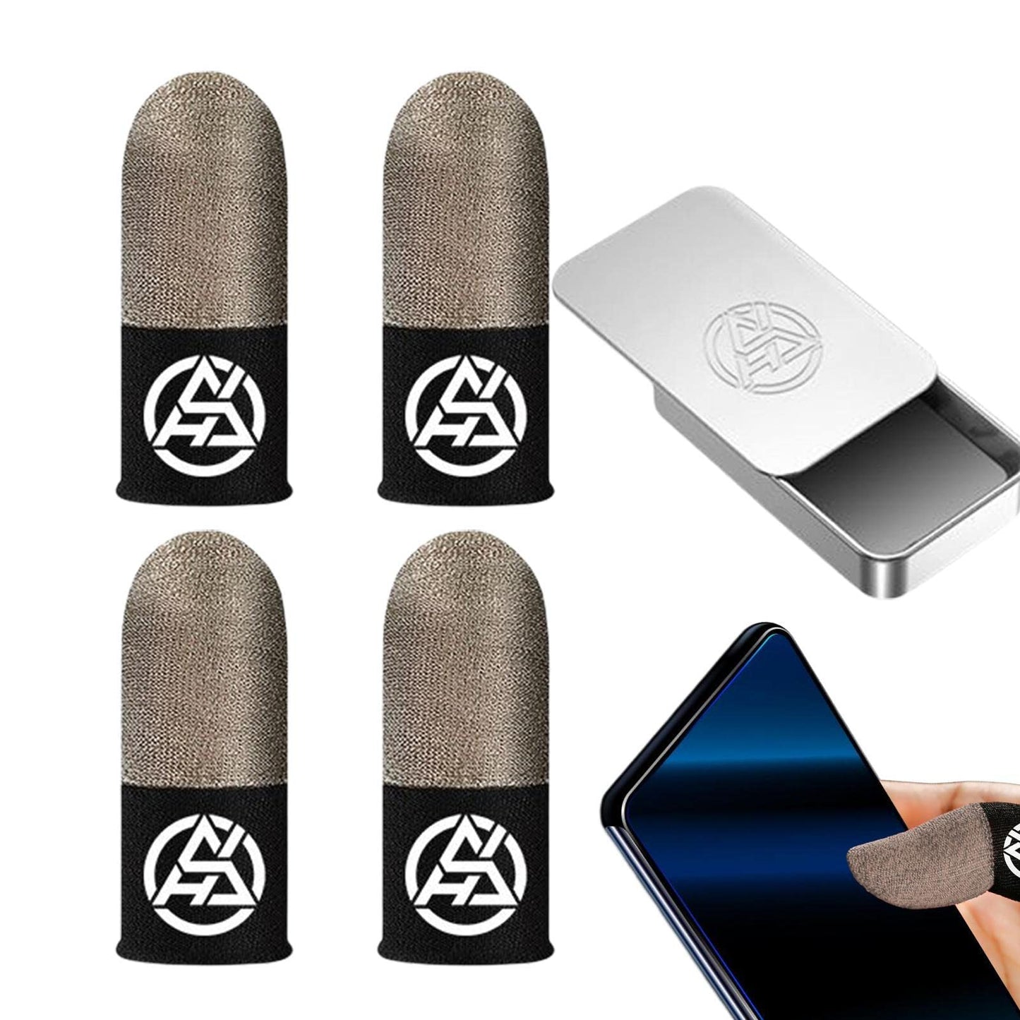 Kumprohu Game Finger Sleeve,Breathable Finger Sleeves for Game Mobile Game - Thumb Sleeves for Smooth Extremely Thin, Finger Sleeves Fit Phone Tablet