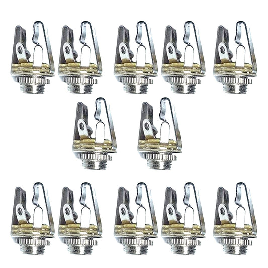 Sopepoyie 3.5mm 1/8 inch Microphone Audio Mono TS Socket Female Connector Panel Mount Adapter 10pcs