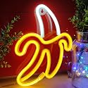 JYWJ Neon Light,USB or 3-AA Battery Powered Neon Signs,LED Desktop Wall Decoration,Various Parties,Decoration Of Business Premises(Banana)