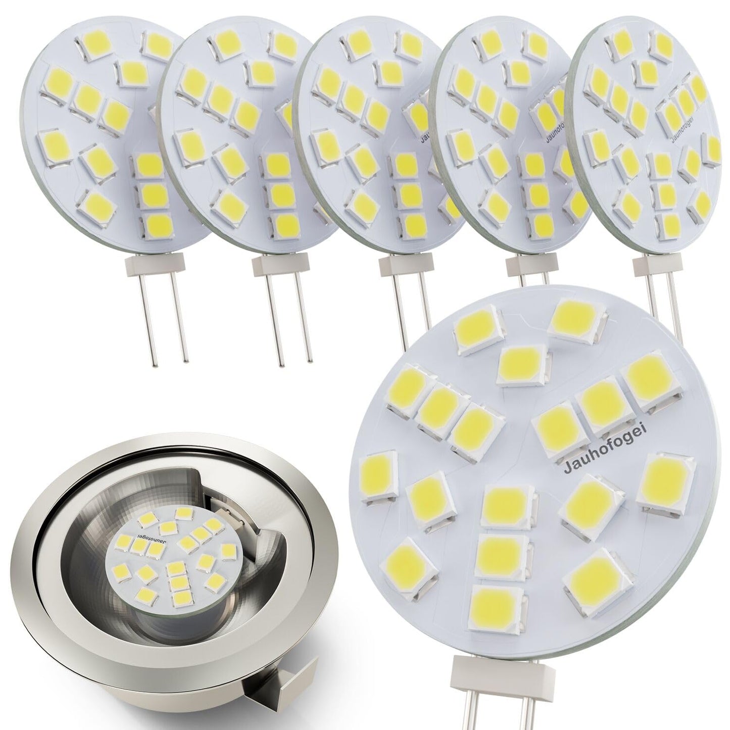 G4 LED Bulb Daylight White 6000K 2W - 20 Watt Halogen JC Bulb Replacement G4 Bi Pin Bulb - LED Appliance Bulb Range Hood 20W 12V G 4 Base T3 - 12 Volt